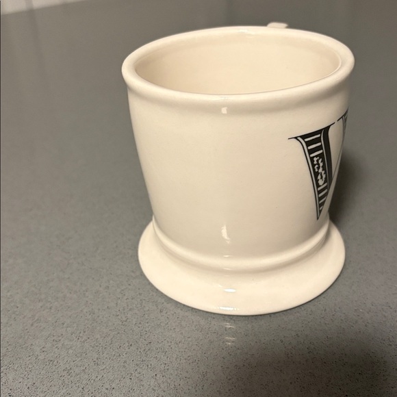 White & Black Monogrammed Mug with W - Picture 5 of 6